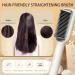 Hair Straightener Brush | 5 Temp Ring Comb for Women | Auto-Off Safety & Anti-Scald | Fast Heating & Dual Voltage - Beige - Buy Online on GoSupps.com