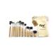 Mart Professional Wooden Makeup Brush Set 12 Pieces with Travel Pouch | Bamboo Handles with Premium Ultra Soft Synthetic Bristles