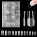 NAGESTIPS Fake Nails Transparent Harvia 420 pieces Nageltips Short Set Full Cover Nail Tips 12 Sizes (Salon Short Square) Short Quadrat-504