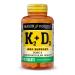 MASON NATURAL Vitamin K2 100 mcg Plus Vitamin D3 - Supports Bone Cardiovascular & Muscle Health 100 Tablets 100.0