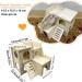Eyksta Wooden Multi-Chamber Hamster House | Dwarf Hamster Accessories & Hiding Plants - 14.5x15.5x14 - Buy Online on GoSupps.com