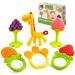 Baby Teething Toys for Newborn Infants (6-Pack) Freezer Safe Infant and Toddler Silicone Teethers Soothe Babies Gums Perfect Baby Gift