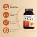 NatureBell Vitamin D3 K2 (MK7) 5000 IU & K2 MK7 100mcg Softgels with Coconut Oil | 8 Months Supply | Non GMO Third Party Tested - Buy Online on GoSupps.com