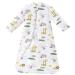 Chilsuessy Baby Winter Sleeping Bag with Detachable Long Sleeves 3.5 Tog Organic Cotton Sleeping Bag for Kids Sleeping Sack for Infant Toddler Giraffe Park 2-4 Years
