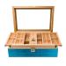 Cigar Box with Thermometer and Humidifier Layered Storage/Sea Capacity Transparent Cedar Cigar Humidor Holds Approximately 300 Cigars