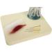 KEO ST. Needle Felting Pad - 100% New Zealand Wool Mat for Precision Felting | Natural Cream Color 10x8x1 | Includes 2 Handmade Leather Finger Guards - Buy Online on GoSupps.com