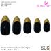 Bling Art Almond False Nails Fake Stiletto Gold Black Glossy 24 Long Tips Glue - Buy Online on GoSupps.com