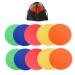 WUSHUANG 10 Inch Poly Vinyl Spot Markers- Non Slip Rubber Agility Markers Flat Field Cones Floor Dots-for Exercise Drills, Sports, Games, Speed Agility Training -10 Pcs