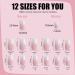 LADYING 24 Pcs Handmade Gel False Nails Short Square Soft Gel Press on Nails French Pattern Gradient White Fake Nails Short - Nail Glue UV Finish Squoval Stick on Nails for Women - Buy Online on GoSupps.com