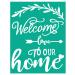 BOOLOOEN Silkscreen Stencil  Transfers Reusable Self-Adhesive Silk Screen Printing  for Printing on Wood Fabric Paper  Home Decoration  8.5 x 11 welcome home