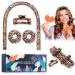 PINTAUR High Resilience Sponge Heatless Hair Curler Heatless Curling Rod Headband for Long Hair to Sleep in Overnight Adjustable Wavy Hairstyle Silk Heatless Curls Ribbon Soft and Comfortable Leopard Print