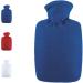Hugo Frosch 1.8L Hot Water Bottle Classic with Blue Fleece Cover - Eco-Friendly & Warm Your Comfort Choice - Buy Online on GoSupps.com