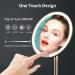 Rechargeable LED Lighted Makeup Mirror with 10X Magnification and Touch Sensor - 3 Color Lights, 360 Rotation, Portable Travel Mirror (Black) - Buy Online on GoSupps.com