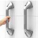 AquaChase 2-Pack 17 Suction Shower Grab Bar with Indicators  Tool-Free Installation  Steady Handle for Balance Assist for Bathtub  Toilet  Bathroom  Dual Tone  Silver/Grey 17in  Pack of 2 Gray - Buy Online on GoSupps.com