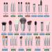 Bueart Design Pro 38Pcs Makeup Brush Set - Deluxe Real Goat Hair & Horse Hair Brushes with Extra Large Holder - Professional Labeled Brush Set with 34Pcs Pony Hair Brushes + Holder Case - Buy Online on GoSupps.com