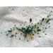 Bridal Green Crystal Hair Comb | Emerald Hair Vine for Wedding & Prom | Malachite Green Headpiece for Women & Girls - Buy Online on GoSupps.com