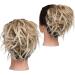 Tousled Updo Messy Bun Hair Extension - Synthetic Wavy Hairpiece in Strawberry Blonde & Platinum Blonde - Buy Online on GoSupps.com