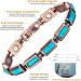 Yinox Women's Vintage Pure Copper Bracelet with 12 Magnetic Tabs - Magnetic Hardship Jewelry for Health & Style - Buy Online on GoSupps.com