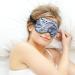 LynaRei Blue Paisley Border Pattern Sleep Mask | Adjustable Super-Smooth Soft Eye Mask for Men and Women | Perfect for Travel and Nap Style - Buy Online on GoSupps.com
