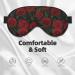 Rose Print Sleep Eye Mask - Soft Travel Blindfold with Elastic Strap for Perfect Night's Sleep - Buy Online on GoSupps.com