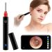 Ear Wax Remover Wireless Otoscope Earwax Removal Tool 1080P HD WiFi Ear Endoscope with LED Light 3.5mm Visual Ear Scope Camera Safe Ear Pick Ear Cleaning Endoscope Kit for Adults Kids Pet Black Vertical Stripes Black