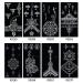 Glaryyears Temporary Tattoo Stencil - 8 Sheets Henna Template for Women, Hand Finger Wrist Body Art Paint - Buy Online on GoSupps.com