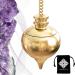 Radiesthesia pendulum ABBE MERMET water drop with WITNESS Esoteric / Oracle pendulum Gold 36 Gr