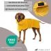 CANICOAT Dog Bathrobe Lavari - 100% Cotton Oeko-TEX Certified Size 11 - Sun Yellow | Best for Pet Drying & Comfort - Buy Online on GoSupps.com