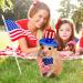 CooShou 4th of July Pet Costume Set - Uncle Sam Rabbit & American Flag Hat, Bandana for Guinea Pig, Rabbit, and Small Animals (L) - Buy Online on GoSupps.com