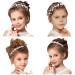 Charonle 4 Pieces Rhinestone Flower Princess Flower Girl Headpiece Girls Wedding Headband Bridesmaid Headband Pearls Rhinestone Princess Headbands for Girls Women Wedding Photography