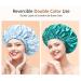 Mikimini Satin Sleep Hood for Long Curly Hair | 2 Pack Green & Light Blue | Double-Layer Silk Hair Caps for Women | Extra Large Stretchy Sleep Caps - Buy Online on GoSupps.com