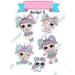 Lol Dolls themed unbranded edible ICING printed sheets edible cake topper (design 2) - Buy Online on GoSupps.com