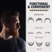 Folding Wooden Comb - 100% Solid Beech Wood - Fine Tooth Pocket Sized Comb for Men - Travel Friendly Hair Brush - Buy Online on GoSupps.com