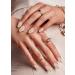 Foyute Semi Cured Gel Nail Strips 20 Pcs Soft Self-Adhesive Gel Nail Polish Wraps Sticker for Salon-Quality Manicure Set Long Lasting Easy to Apply & Remove Nail File & Wooden Stick (Gold) - Buy Online on GoSupps.com