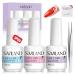 Saviland 45ML Liquid Nail Latex Set  15ml 3PCS Peel Off Liquid Tape Latex Tape for Nails Cuticle Guard Skin Barrier Protector Gel Polish Manicure Starter kit for Salon Use Home DIY Share with Friends Ideal (15ml * Blue & Pink & White)