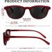 FEISEDY Polarized Vintage Reading Sunglasses for Women & Men - 70s 60s Style UV Protection +1.50 Red Glasses - Buy Online on GoSupps.com