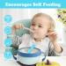 Vicloon Baby Fork and Spoon Set - 3Pcs Silicone Weaning Spoon Set for Self Feeding - Easy Grip Toddler Cutlery Kit in Blue/Green/Grey - Buy Online on GoSupps.com