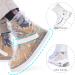 Reusable Waterproof Rain Boot Shoes Cover | Rubber Sole Overshoes for Women and Kids | 1 Pair (Size M) - Transparent - Buy Online on GoSupps.com