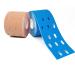 2 Rolls Kinesiology Tape with Breathable Holes Physio Athletic Tape Elastic Sports Tape Muscles Lift Tape for Pain Relief 2" x 16.4 feet/Roll Blue+Beige
