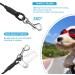 Yaodhaod Dog Safety Belt - Steel Wire Bite-Resistant Car Harness for Dogs & Cats Double Ticker & Buckling Adapter 80cm - 2 Pcs Silvery - Buy Online on GoSupps.com