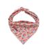 Unique Style Paws Dog Ceal 1 STK.Washable neck triangle made of cotton dogs for small medium large dogs and cats s (1 Pack) pink flower