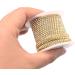 Gold Crystal Rhinestone Close Chain - 11 Yards Single Row Trimming for DIY Jewelry Crafts - Buy Online on GoSupps.com