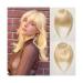 Bangs Hair Clip Clip In Bangs 100% Human Hair Extensions Blonde Bangs French Thick Bangs Clip On Bangs Hair Hairpieces for Women Daily Easy Wear Bangs Clip in Hair(Color:HLH1005-5) Blunt Bangs HLH1005-5