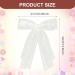 Lace Hair Bows White Hair Bows for Girls Long Tail Ribbons French Bow Clips for 90's Accessories Valentine's Day Women's Daily Wedding and Party Wear - Buy Online on GoSupps.com
