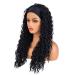 Natural-Looking Synthetic Wig for Black Women | Heat-Resistant 24-Inch Curly Hair Random Color with Striped Headband - Ideal for Stylish Hair Ripening - Buy Online on GoSupps.com