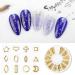 Buy SILPECWEE 3D Gold Nail Charms - Hollow Metal Star Moon Heart & Beach Nail Studs for Acrylic Nail Art | International Shipping - Buy Online on GoSupps.com