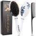 Hair Brush Boar Bristle Paddle Hairbrush for Long Thick Curly Wavy Dry or Damaged Hair Reducing Hair Breakage and Frizzy No More Tangle A -White