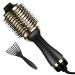 Professional Blowout Hair Dryer Brush, Pro 24K Gold One Step Hot Air Brush & Volumizer, Hair Straightener Brush and Hair Dryer Brush for Women