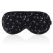 Silk Sleep mask with Adjustable Strap Comfortable and Super Soft Eye mask Ultimate Sleeping aid Silver starrysky Black Euwhiteskyblack