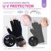 Saviland UV Gloves for Gel Nails - 2 Pairs Lace UPF60+ Nail Protection Gloves for Women - Black/Gray - Buy Online on GoSupps.com
